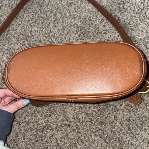 Vintage 90s COACH WORTH Classic Crossbody Bag #4143 Camel Leather - Picture 10 of 12